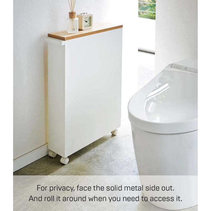 Chariot de rangement roulant Yamazaki Home, acier, assemblage minimal - L 47,5 x l 13 x H 68,5 cm
