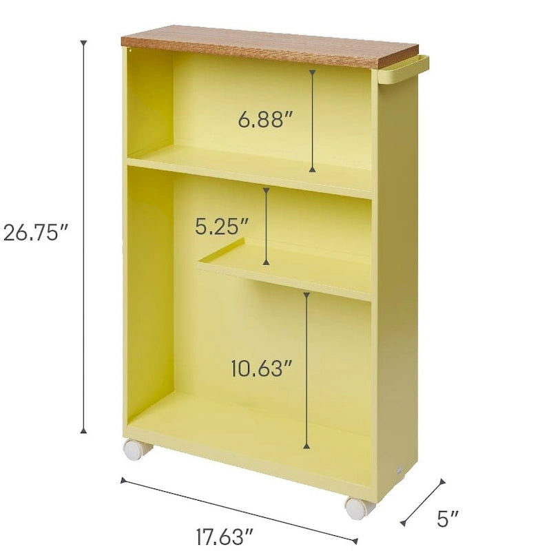 Chariot de rangement roulant Yamazaki Home, acier, assemblage minimal - L 47,5 x l 13 x H 68,5 cm