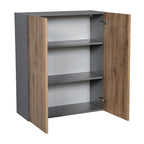Meuble Haut mural 36 x 36 - Double porte - Gris - 36 x 36 x 12