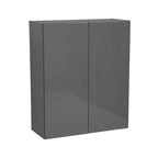 Meuble Haut mural 36 x 36 - Double porte - Gris - 36 x 36 x 12