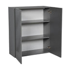 Meuble Haut mural 36 x 36 - Double porte - Gris - 36 x 36 x 12