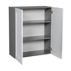Meuble Haut mural 36 x 36 - Double porte - Gris - 36 x 36 x 12