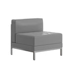 Fauteuil central contemporain en LeatherSoft – 71,1 cm (L) x 73 cm (P) x 69,2 cm (H)