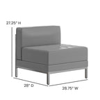 Fauteuil central contemporain en LeatherSoft – 71,1 cm (L) x 73 cm (P) x 69,2 cm (H)