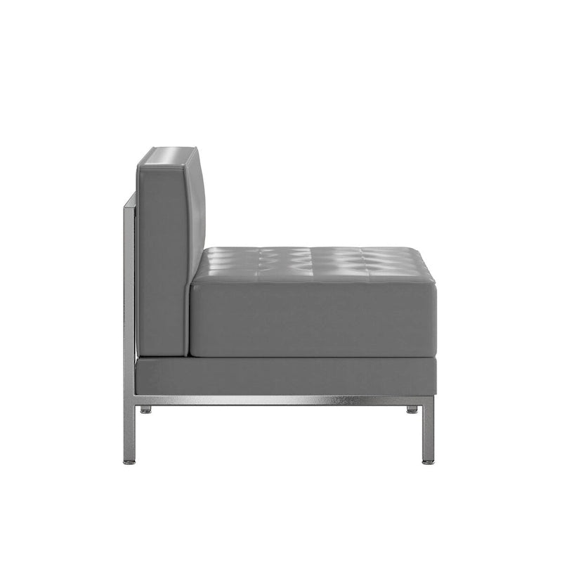 Fauteuil central contemporain en LeatherSoft – 71,1 cm (L) x 73 cm (P) x 69,2 cm (H)