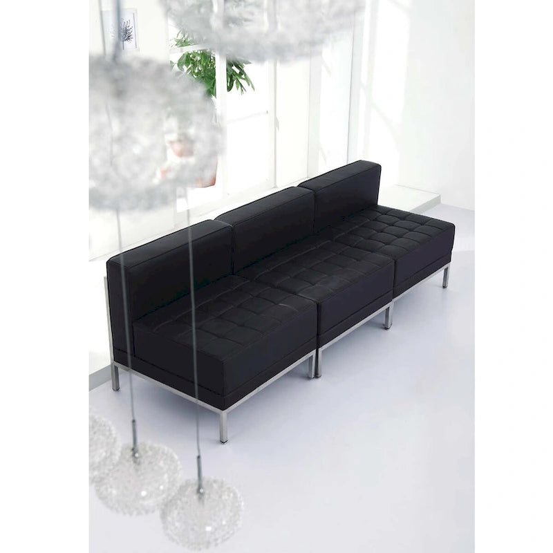 Fauteuil central contemporain en LeatherSoft – 71,1 cm (L) x 73 cm (P) x 69,2 cm (H)
