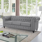 Canapé Chesterfield Emery, Confort Luxueux pour Salons Chaleureux, Canapé Moderne du Milieu du Siècle, Élégance & Sérénité, Canapé 3 Places