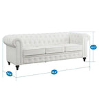 Canapé Chesterfield Emery, Confort Luxueux pour Salons Chaleureux, Canapé Moderne du Milieu du Siècle, Élégance & Sérénité, Canapé 3 Places