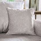 Canapé rembourré en tissu gris clair contemporain Leonine par Furniture of America