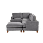 Canapé modulable avec pouf et méridienne en L