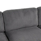 Canapé modulable avec pouf et méridienne en L