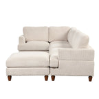 Canapé modulable avec pouf et méridienne en L