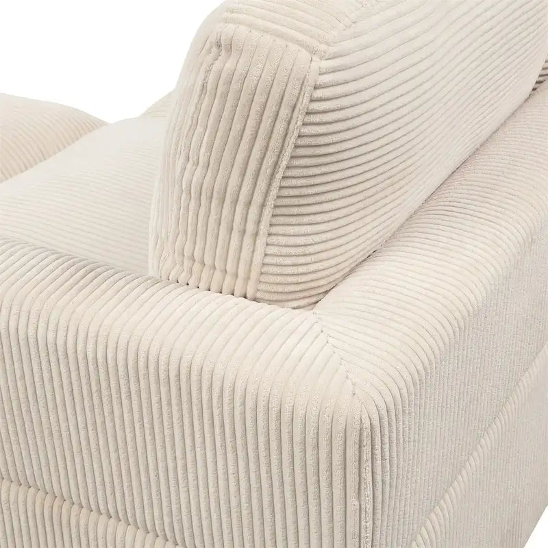 Canapé modulable avec pouf et méridienne en L