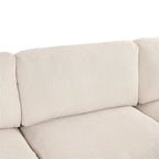 Canapé modulable avec pouf et méridienne en L