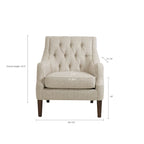 Fauteuil d'appoint capitonné pour salon, chambre, studio, chaises de salon confortables pour la lecture