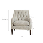 Fauteuil d'appoint capitonné pour salon, chambre, studio, chaises de salon confortables pour la lecture