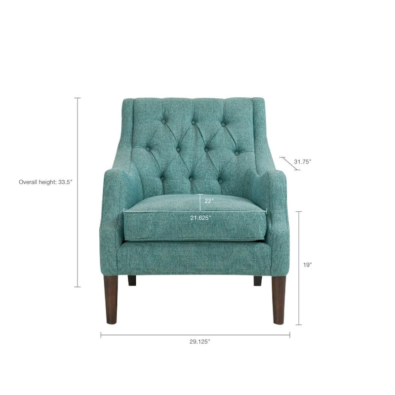 Fauteuil d'appoint capitonné pour salon, chambre, studio, chaises de salon confortables pour la lecture
