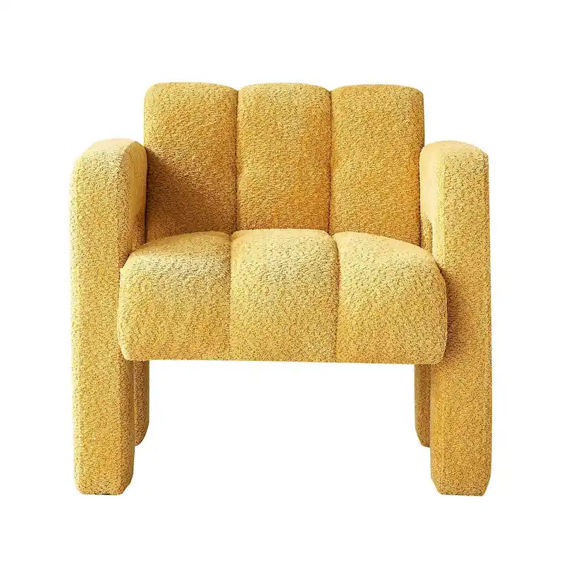 Fauteuil d'appoint large rembourré en tissu bouclé 31.10