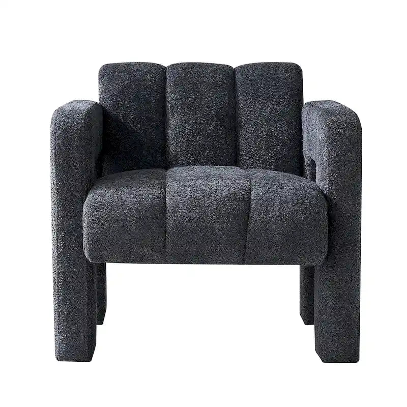 Fauteuil d'appoint large rembourré en tissu bouclé 31.10