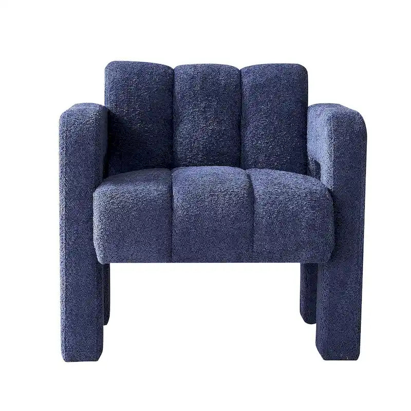 Fauteuil d'appoint large rembourré en tissu bouclé 31.10
