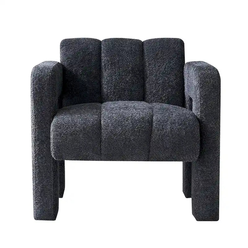 Fauteuil d'appoint large rembourré en tissu bouclé 31.10