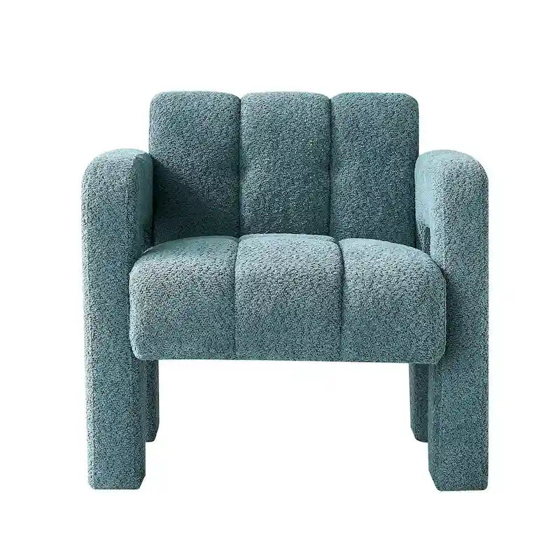 Fauteuil d'appoint large rembourré en tissu bouclé 31.10
