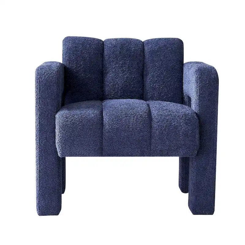 Fauteuil d'appoint large rembourré en tissu bouclé 31.10
