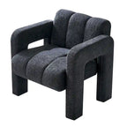 Fauteuil d'appoint large rembourré en tissu bouclé 31.10