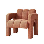 Fauteuil d'appoint large rembourré en tissu bouclé 31.10