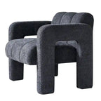 Fauteuil d'appoint large rembourré en tissu bouclé 31.10