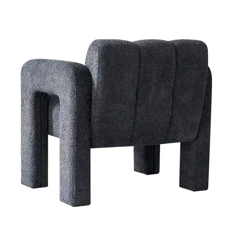 Fauteuil d'appoint large rembourré en tissu bouclé 31.10