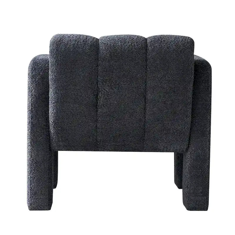 Fauteuil d'appoint large rembourré en tissu bouclé 31.10