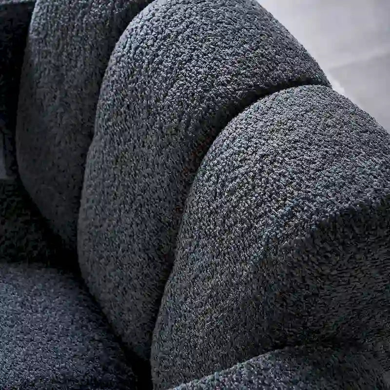 Fauteuil d'appoint large rembourré en tissu bouclé 31.10