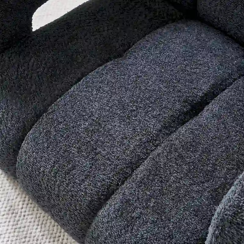 Fauteuil d'appoint large rembourré en tissu bouclé 31.10