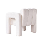 Fauteuil d'appoint large rembourré en tissu bouclé 31.10