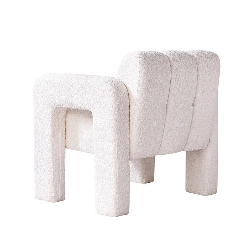 Fauteuil d'appoint large rembourré en tissu bouclé 31.10