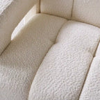 Fauteuil d'appoint large rembourré en tissu bouclé 31.10
