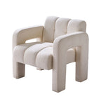 Fauteuil d'appoint large rembourré en tissu bouclé 31.10