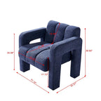Fauteuil d'appoint large rembourré en tissu bouclé 31.10