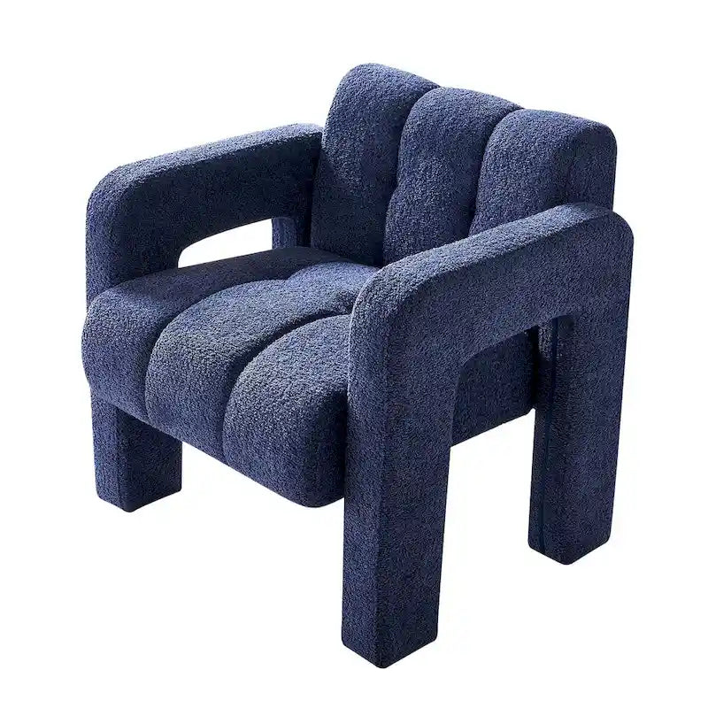 Fauteuil d'appoint large rembourré en tissu bouclé 31.10