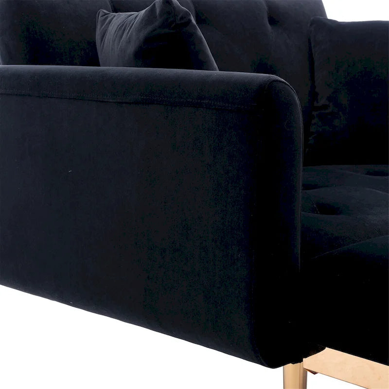 Chaise longue/fauteuil d'appoint, bords incurvés, rembourrée de mousse épaisse et recouverte d'un tissu de haute qualité