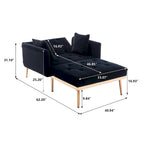 Chaise longue/fauteuil d'appoint, bords incurvés, rembourrée de mousse épaisse et recouverte d'un tissu de haute qualité