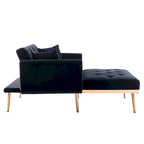 Chaise longue/fauteuil d'appoint, bords incurvés, rembourrée de mousse épaisse et recouverte d'un tissu de haute qualité