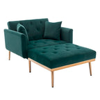 Chaise longue/fauteuil d'appoint, bords incurvés, rembourrée de mousse épaisse et recouverte d'un tissu de haute qualité
