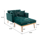 Chaise longue/fauteuil d'appoint, bords incurvés, rembourrée de mousse épaisse et recouverte d'un tissu de haute qualité