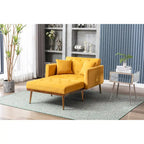 Chaise longue/fauteuil d'appoint, bords incurvés, rembourrée de mousse épaisse et recouverte d'un tissu de haute qualité