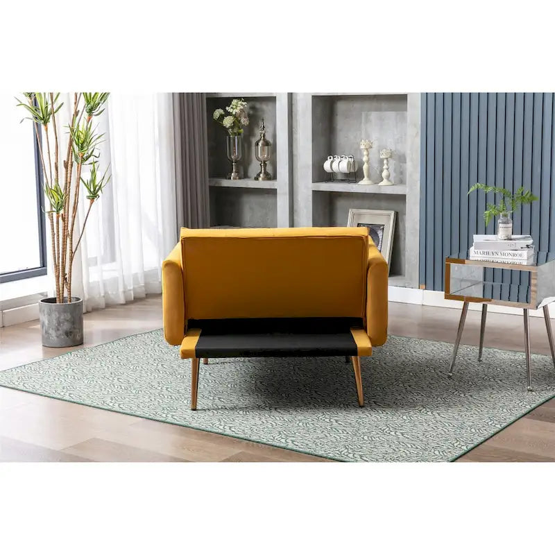 Chaise longue/fauteuil d'appoint, bords incurvés, rembourrée de mousse épaisse et recouverte d'un tissu de haute qualité