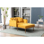 Chaise longue/fauteuil d'appoint, bords incurvés, rembourrée de mousse épaisse et recouverte d'un tissu de haute qualité