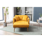 Chaise longue/fauteuil d'appoint, bords incurvés, rembourrée de mousse épaisse et recouverte d'un tissu de haute qualité