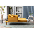 Chaise longue/fauteuil d'appoint, bords incurvés, rembourrée de mousse épaisse et recouverte d'un tissu de haute qualité